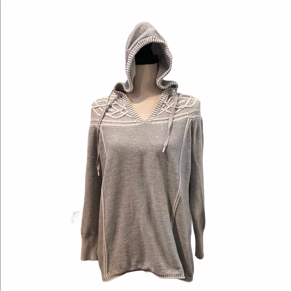 Eddie Bauer Mt Shasta grey and white L hoodie.